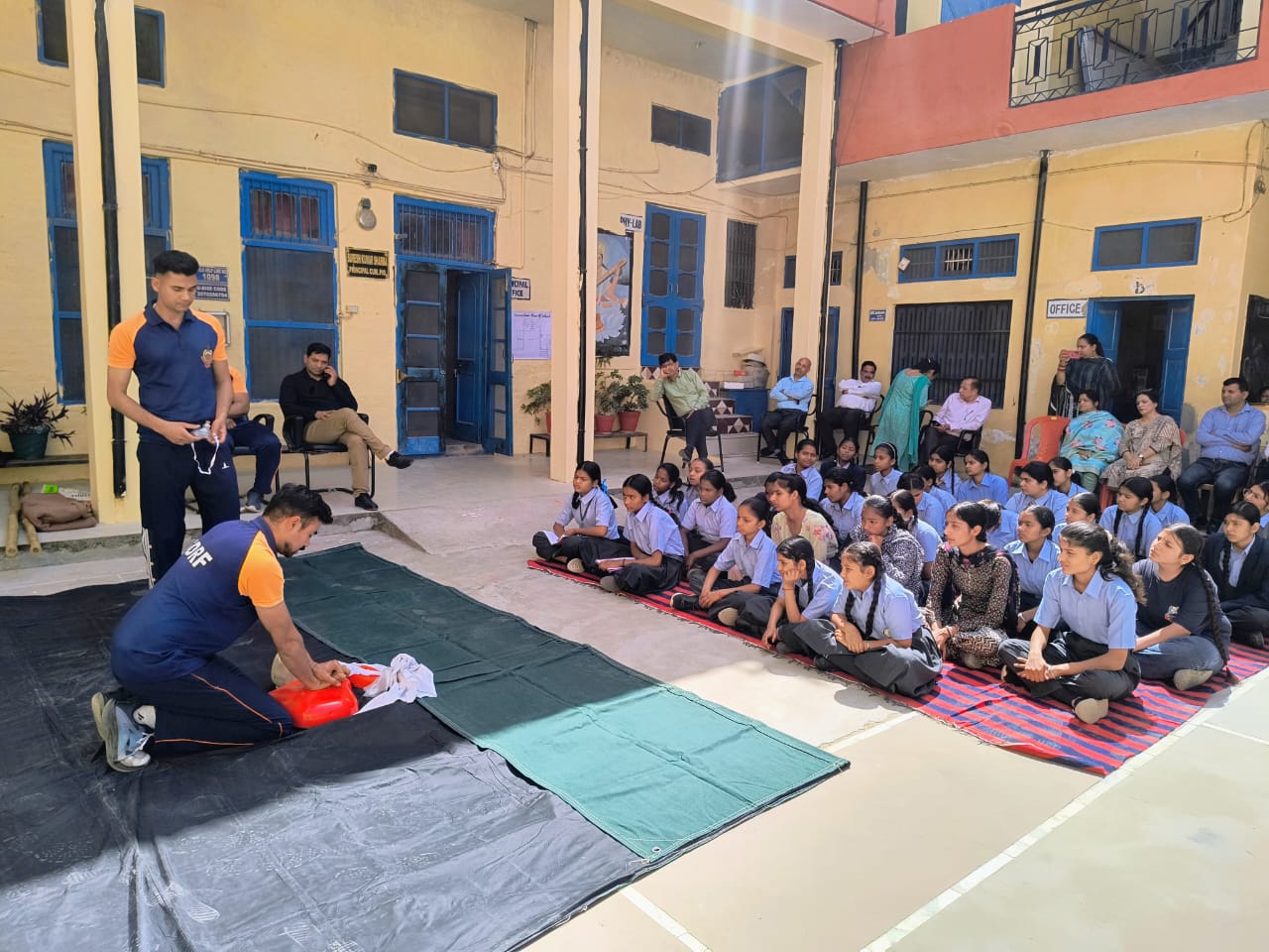 Awareness camp on disaster management organized at Government Senior Secondary School, Kanya.